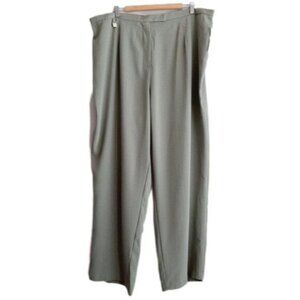 JESSICA Classic Fit High Waist Pull-on Dress Pants Sage Green Sz 24 W